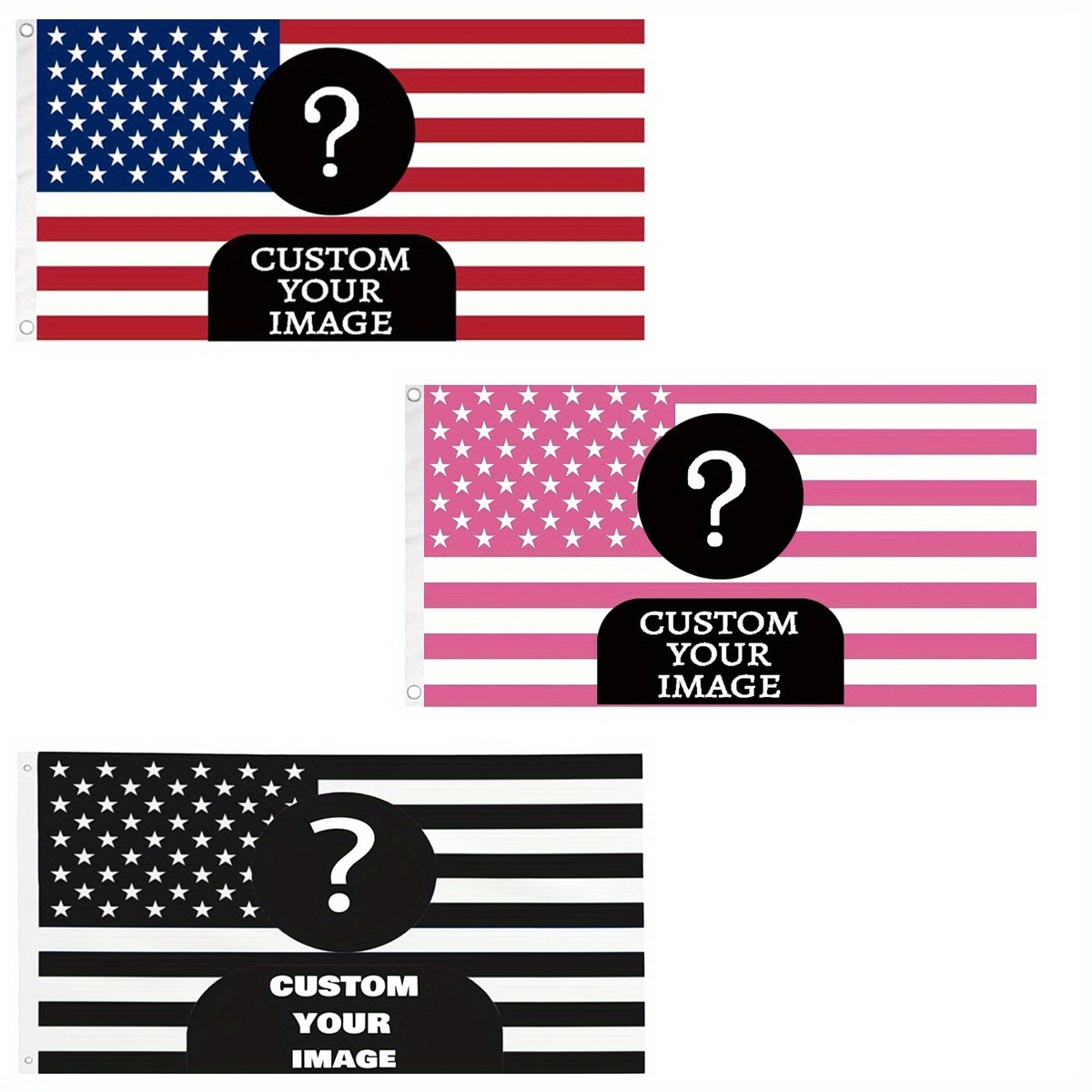 Sewing Custom - 1 Buah Bendera Amerika Klasik Kustom