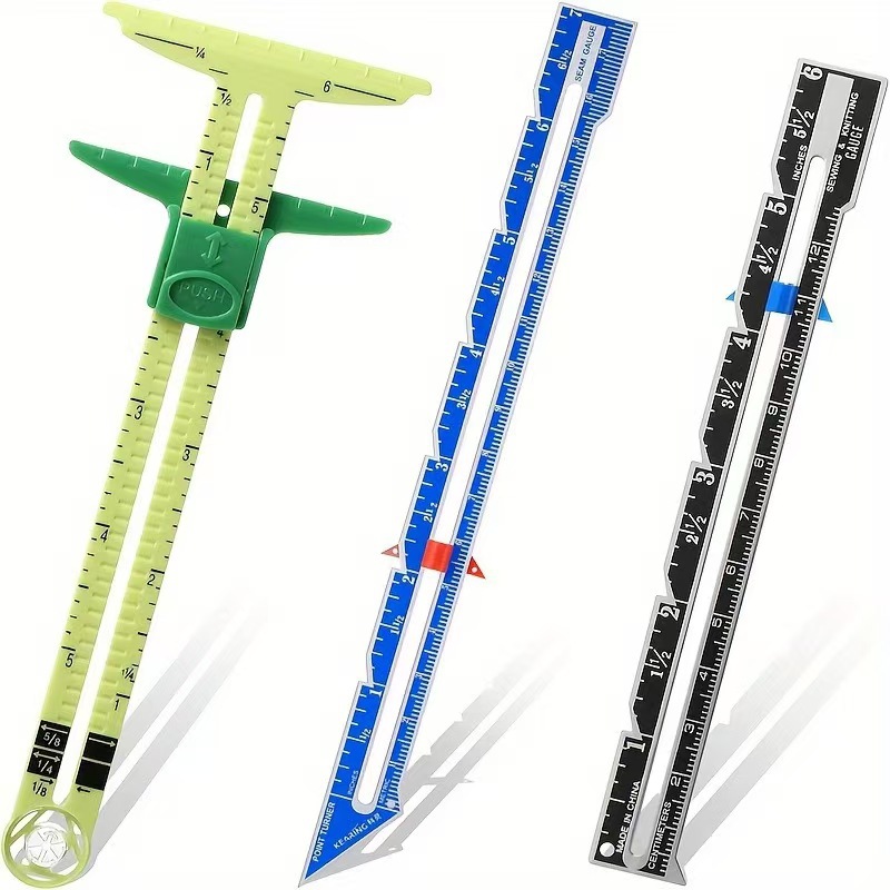 Sewing Gauge Ruler - Penggaris Jahit 5-IN-1, Pengukur Jahitan, Penggaris