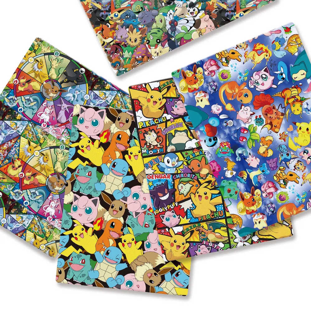 Sewing Production - Pokemon kartun kain 140*50cm buatan tangan