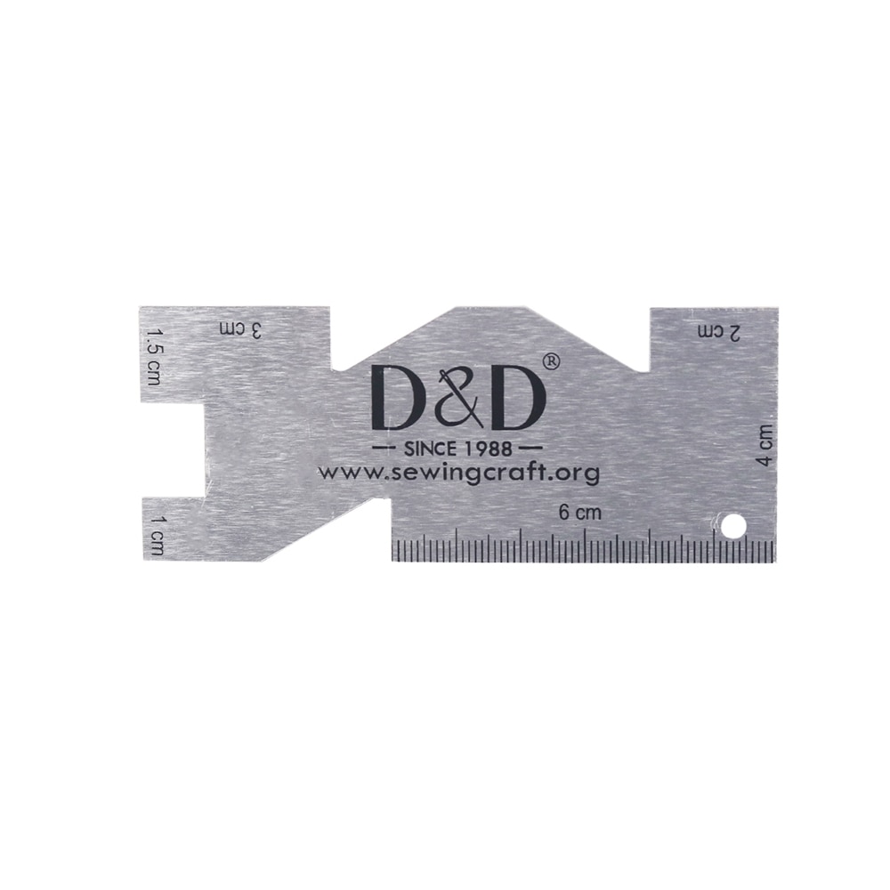 Sewing Gauge Ruler - Pengukur pengukuran logam penggaris Quilting, Aksesori