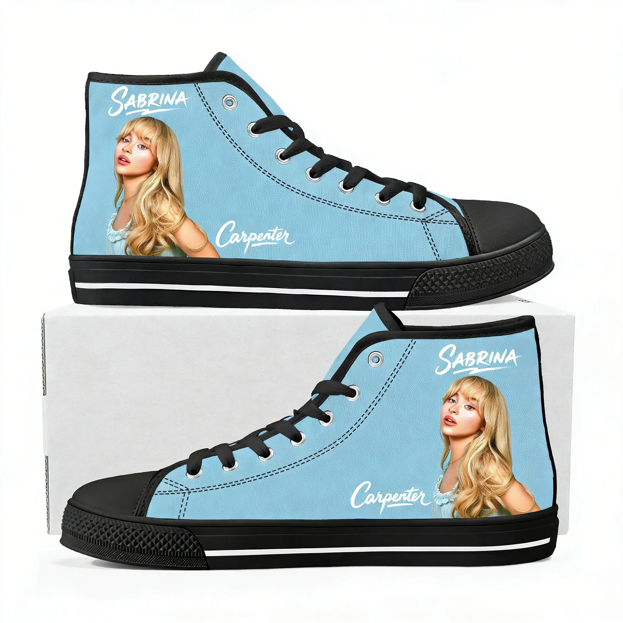 Sewing Custom - Sepatu High Top Sabrina Carpenter Sneaker