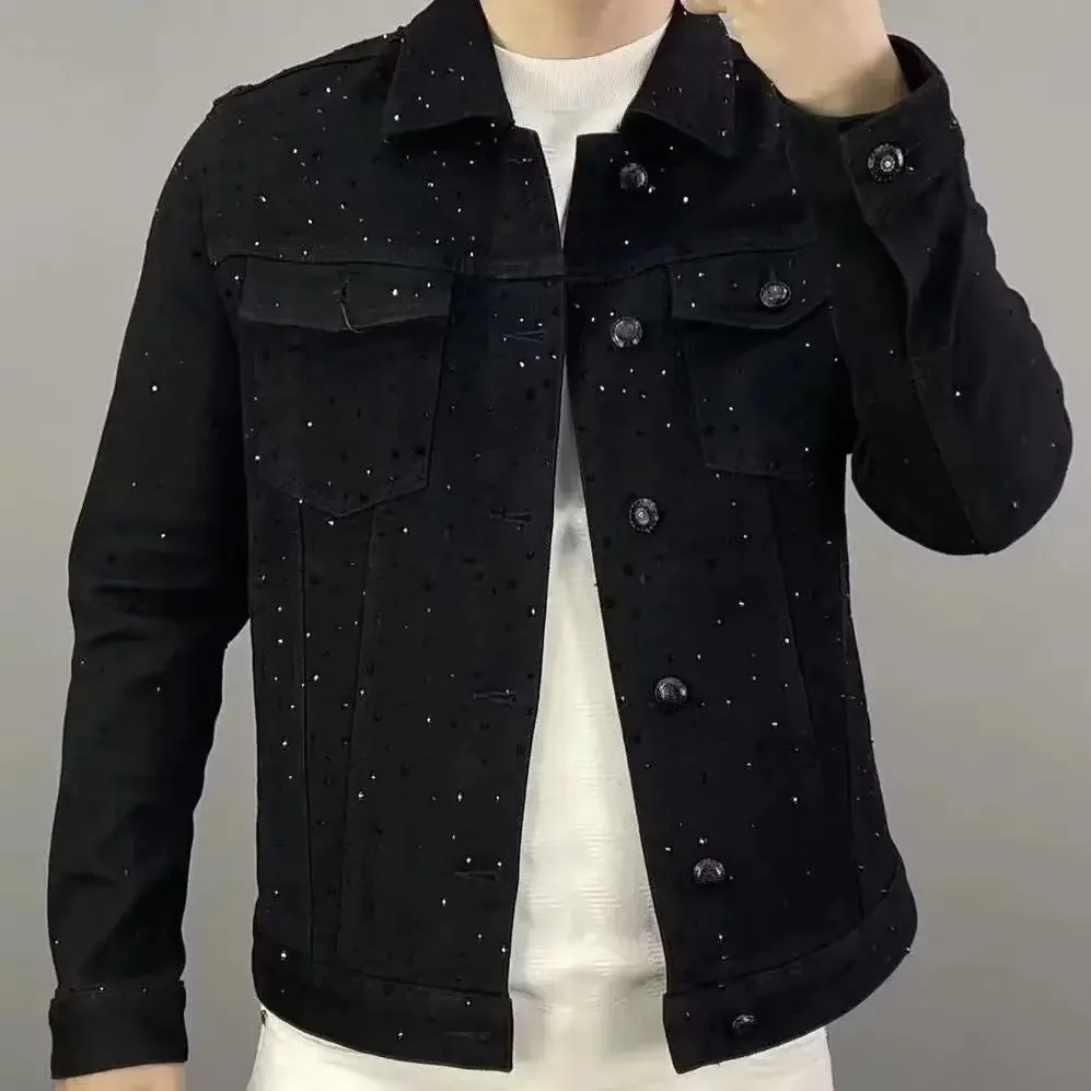 Sewing Jackets - Jaket Jeans pendek untuk pria, jaket