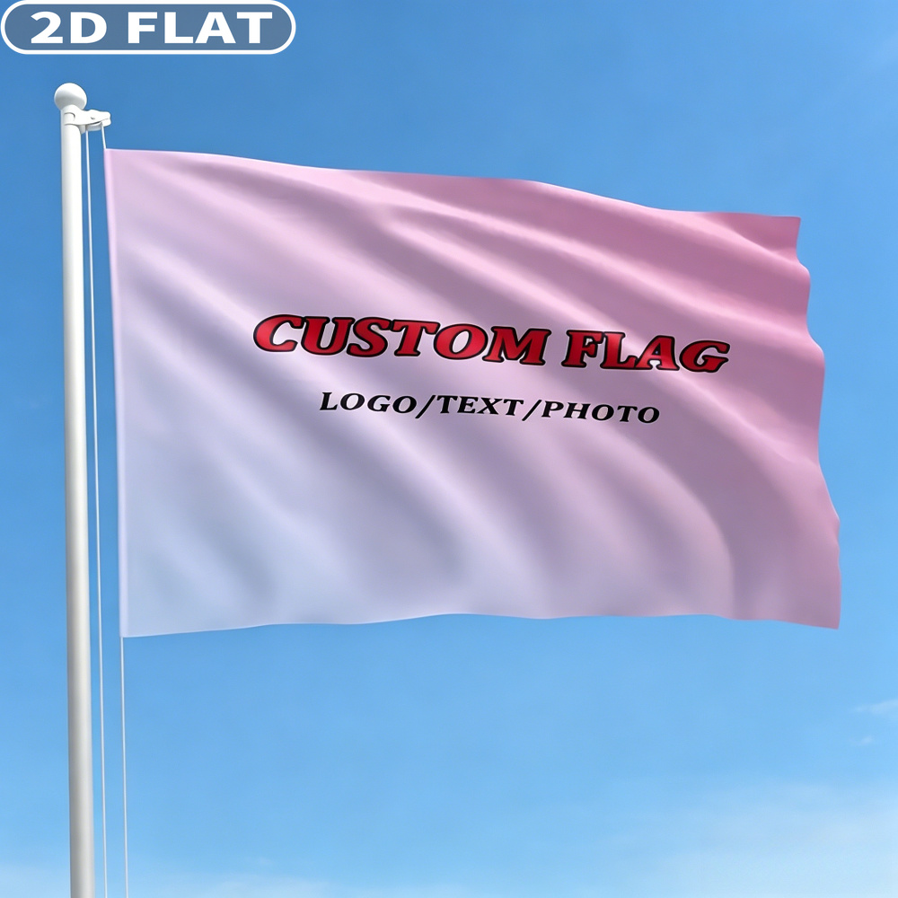 Sewing Custom - 1 Buah Bendera Satu Sisi Datar