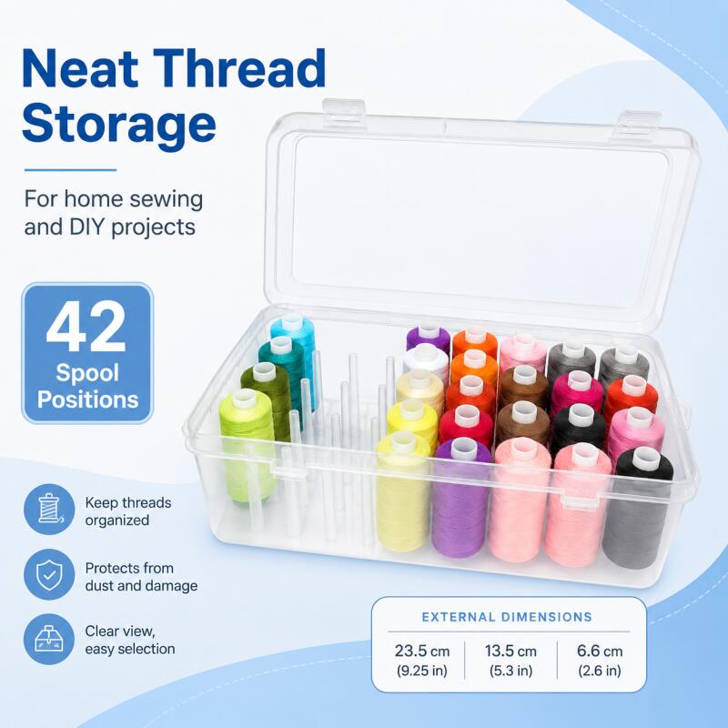 Bobbin Organizer Box - Kotak Penyimpanan Benang Jahit 42 Gulungan