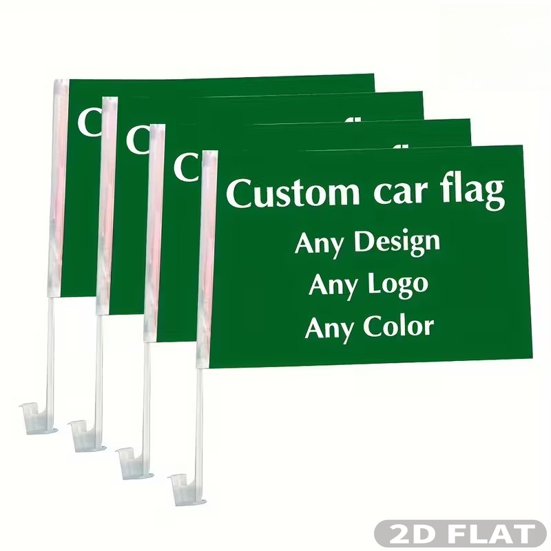 Sewing Custom - 1pc/ 4pcs / 8pcs Bendera Mobil