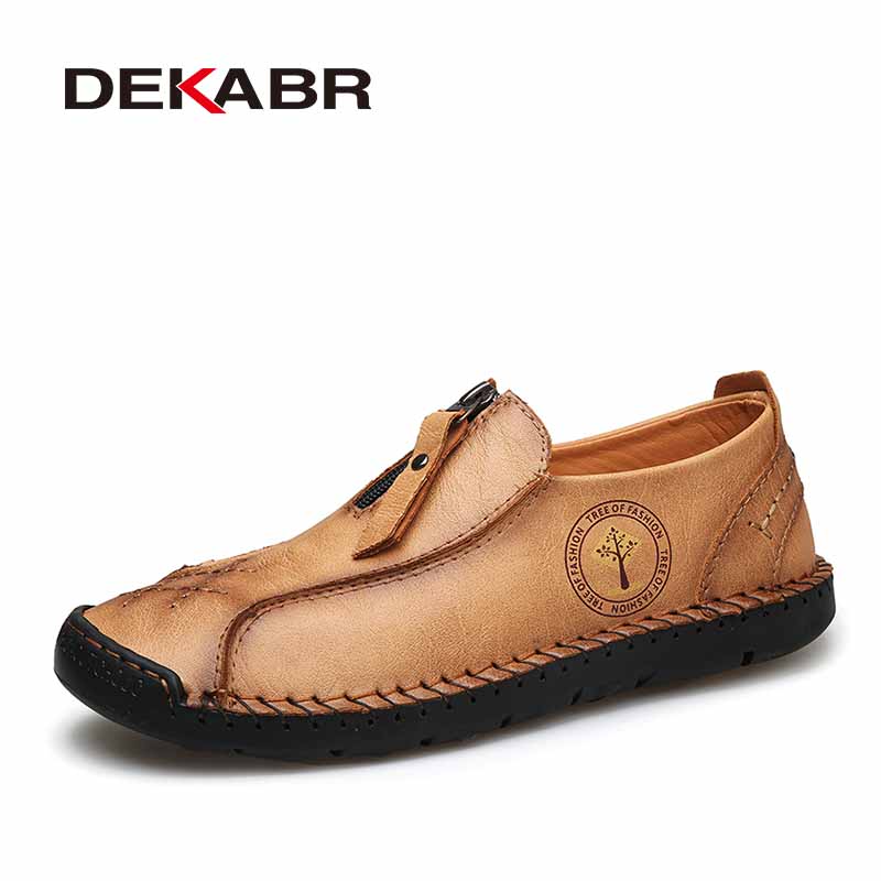 Sewing Front Zipper - DEKABR Sepatu Kasual Pria Musim Gugur
