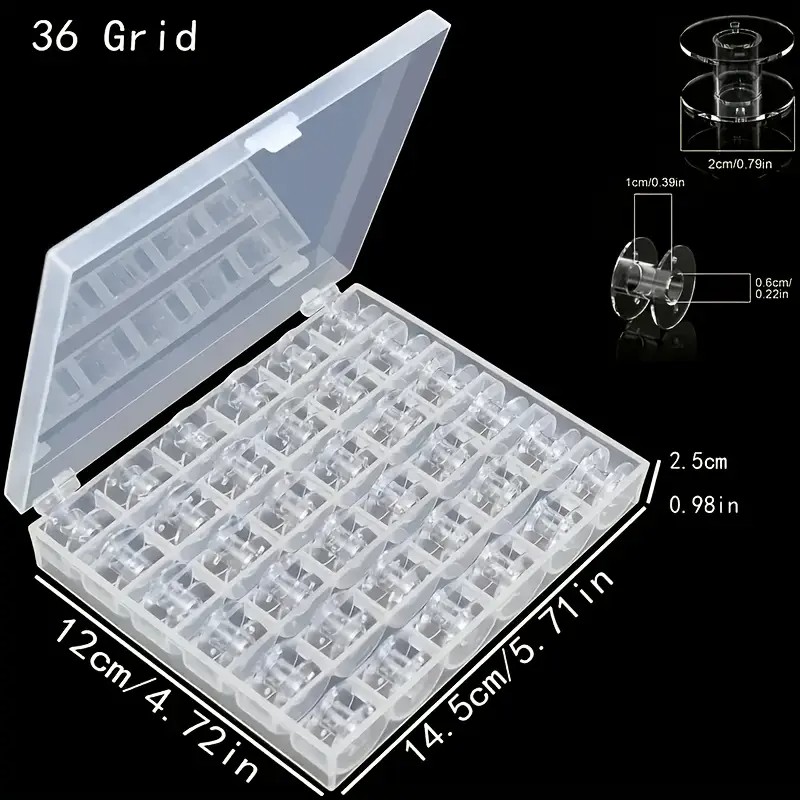 25/36 Buah Kumparan Plastik Tr - Bobbin Organizer Box ulasan dan harga