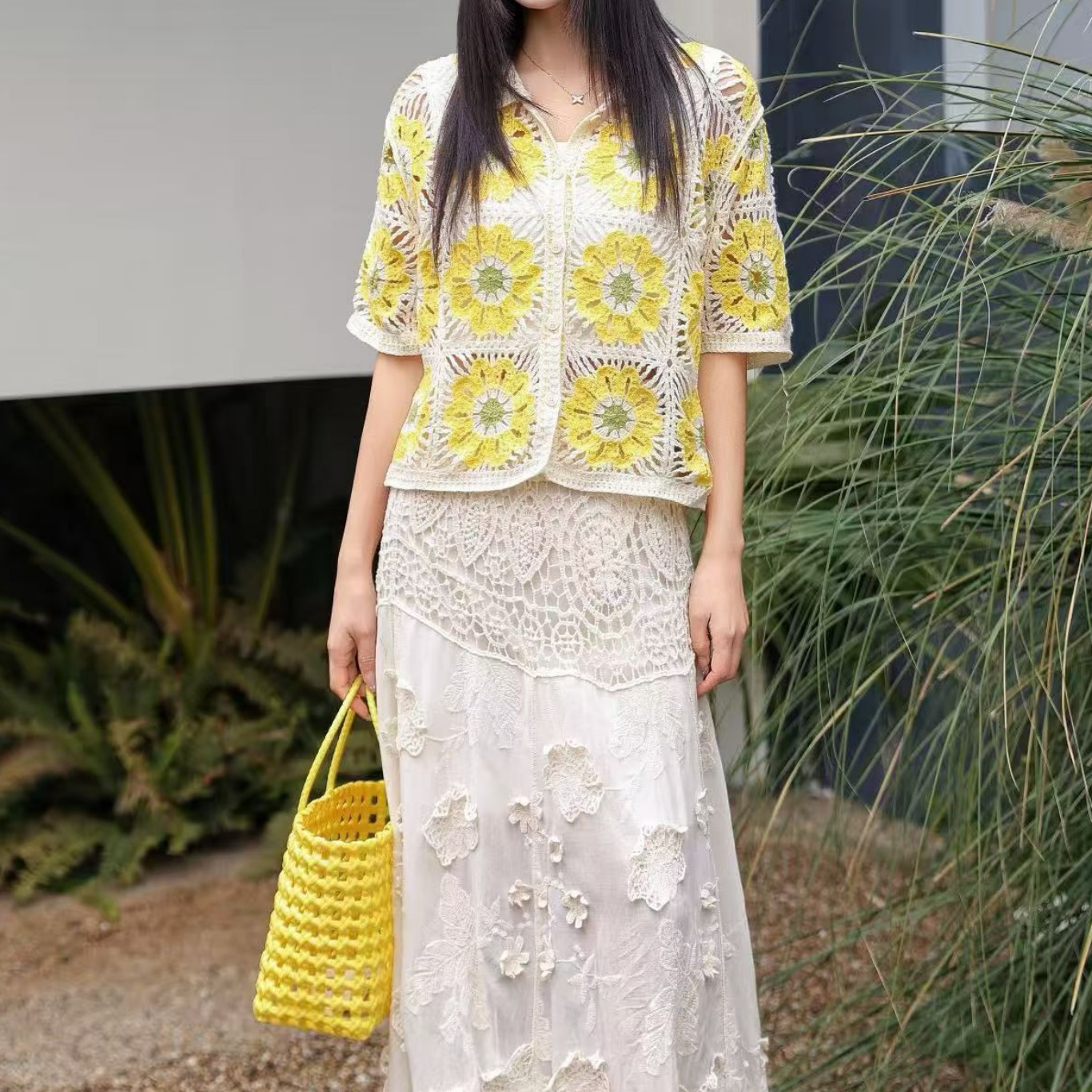 Kaos Rajut Granny Square Croch - Sewing Jackets ulasan dan harga