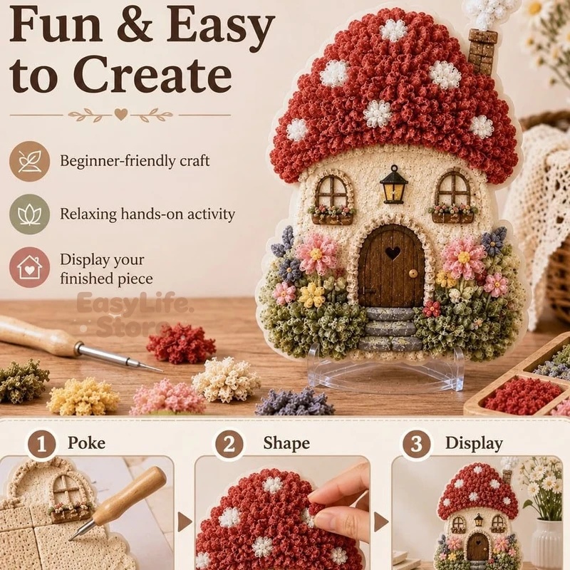 Kit Seni Poke Kain 3D Desain D - Textile Sewing Techniques ulasan dan harga