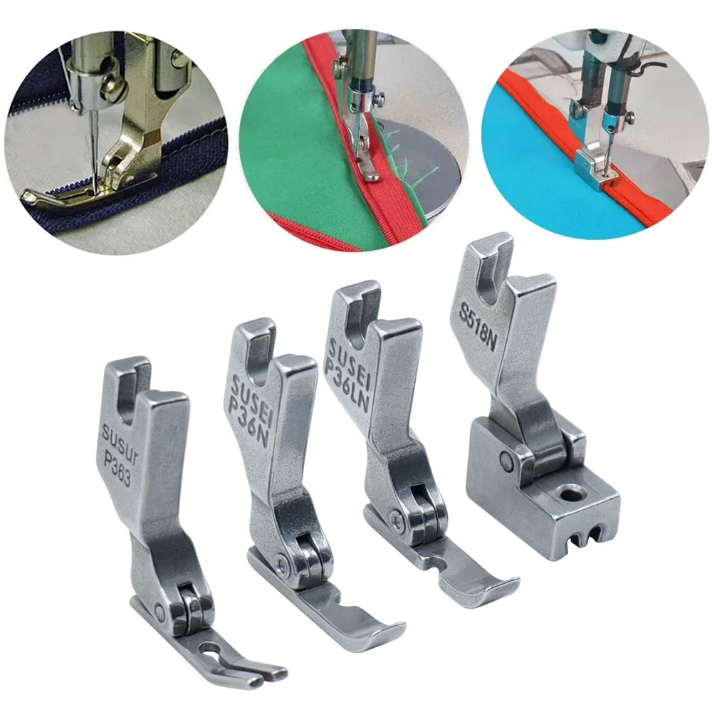 4 buah/set ritsleting kaki Pre - Zipper Foot Presser ulasan dan harga