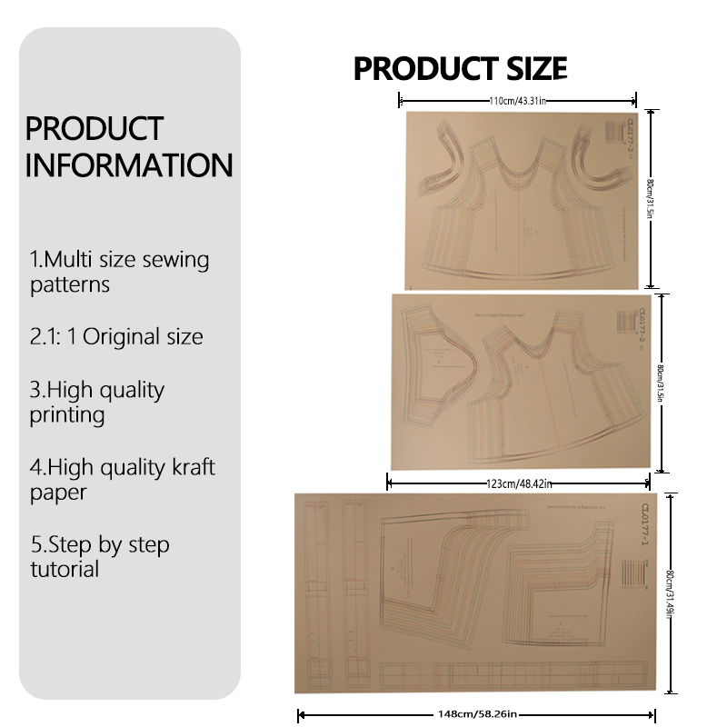 Pola jahit untuk Set Pakaian S - Textile Sewing Patterns ulasan dan harga