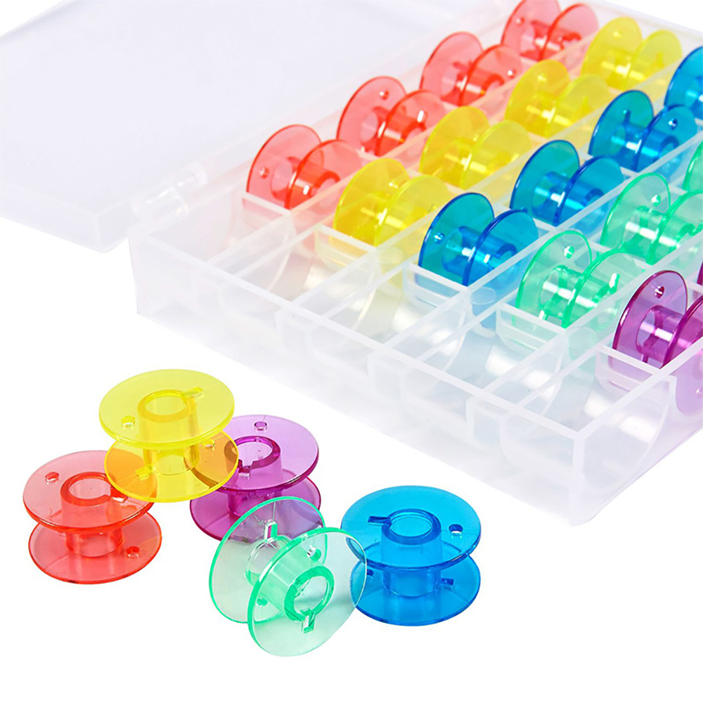 25 buah/set benang plastik kum - Bobbin Organizer Box ulasan dan harga