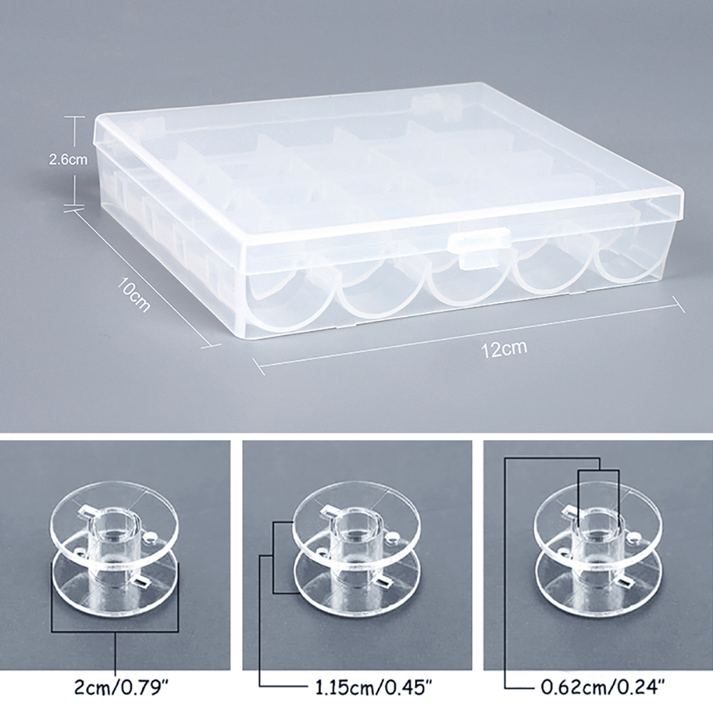 25 buah/set benang plastik kum - Bobbin Organizer Box ulasan dan harga
