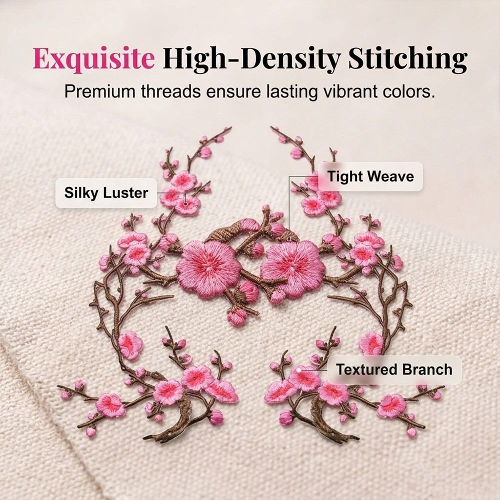Patch Bunga Sakura DIY untuk D - Sewing Repair ulasan dan harga