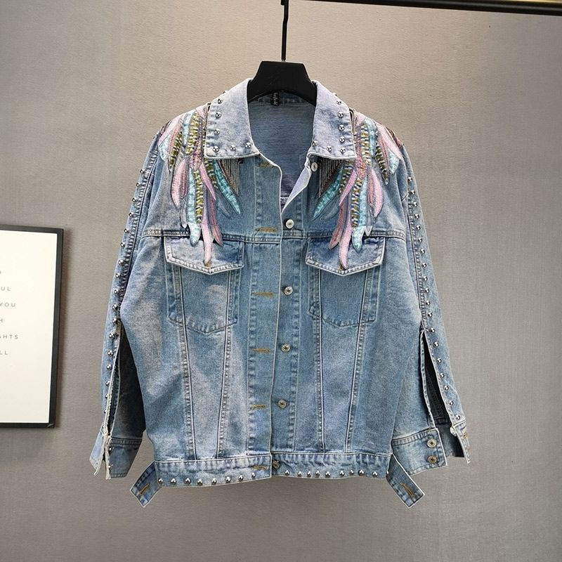 Jaket Denim Wanita Model Rivet - Sewing Jackets ulasan dan harga