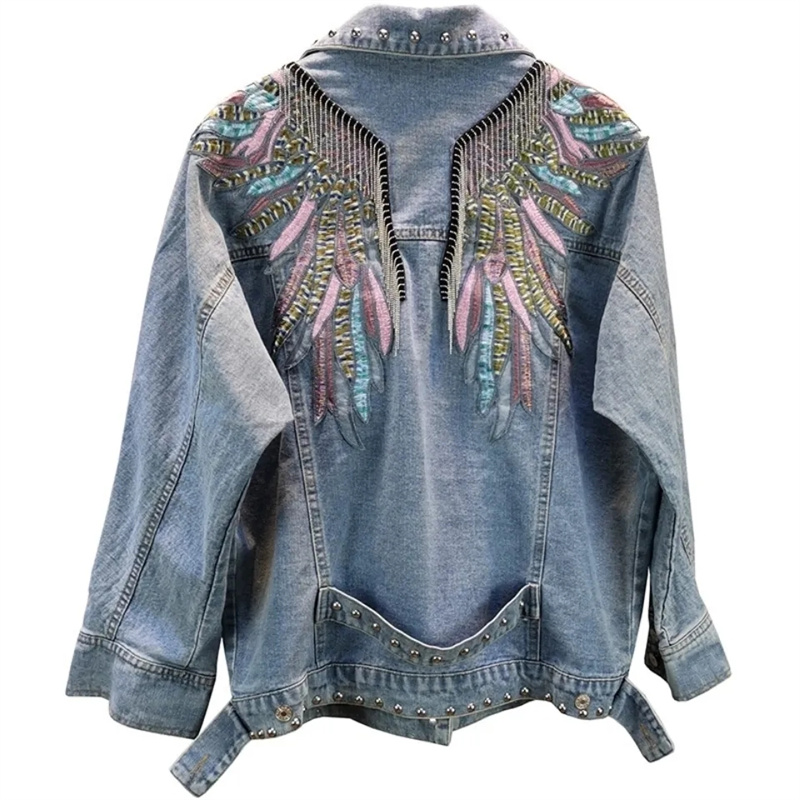Jaket Denim Wanita Model Rivet - Sewing Jackets ulasan dan harga