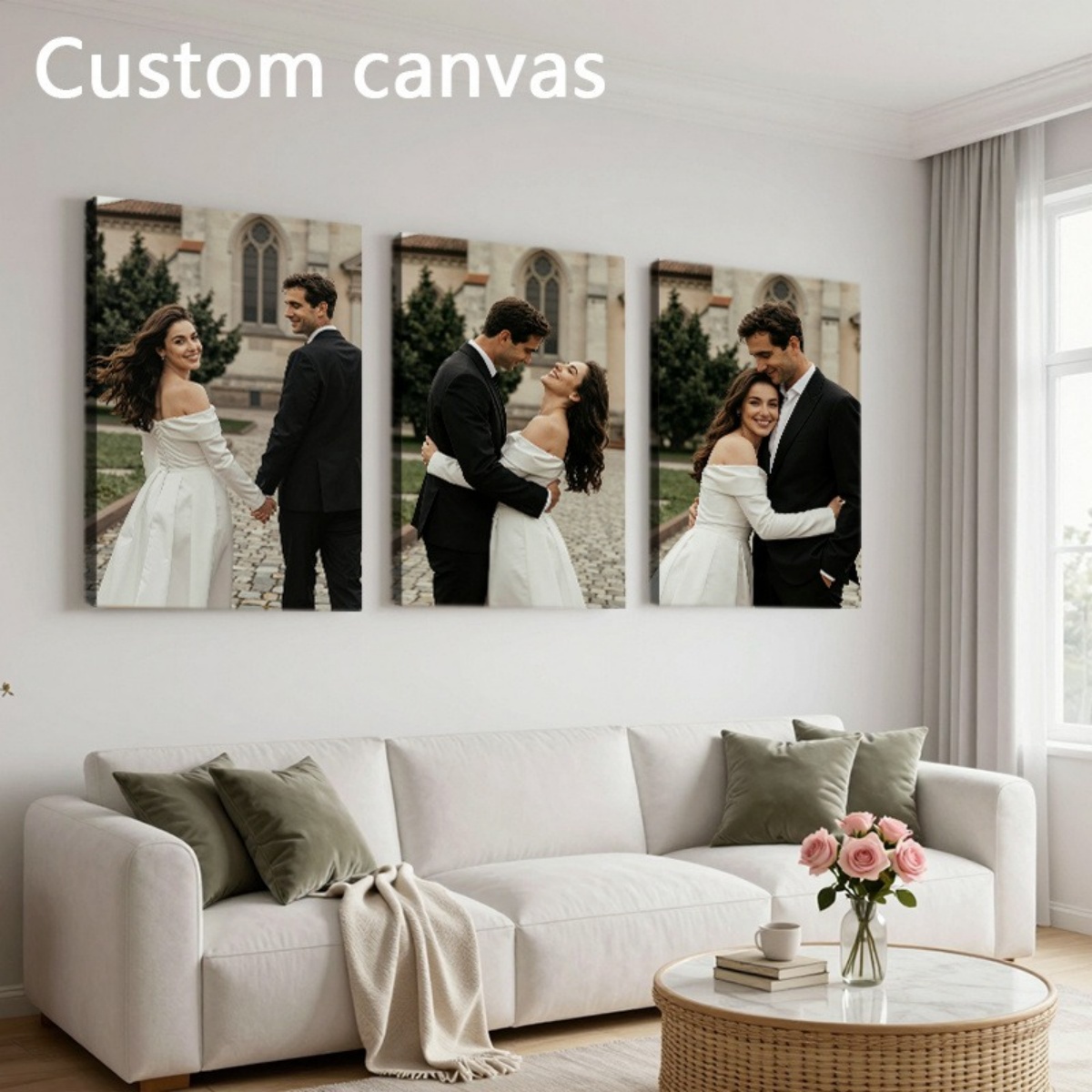 Set 3 Cetakan Kanvas Foto Kust - Sewing Custom ulasan dan harga