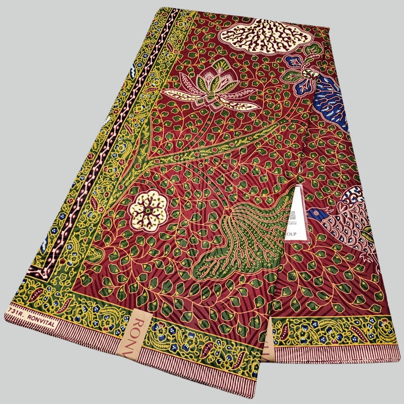 Kain Batik Katun Afrika Merah  - Sewing Batik Fabric ulasan dan harga