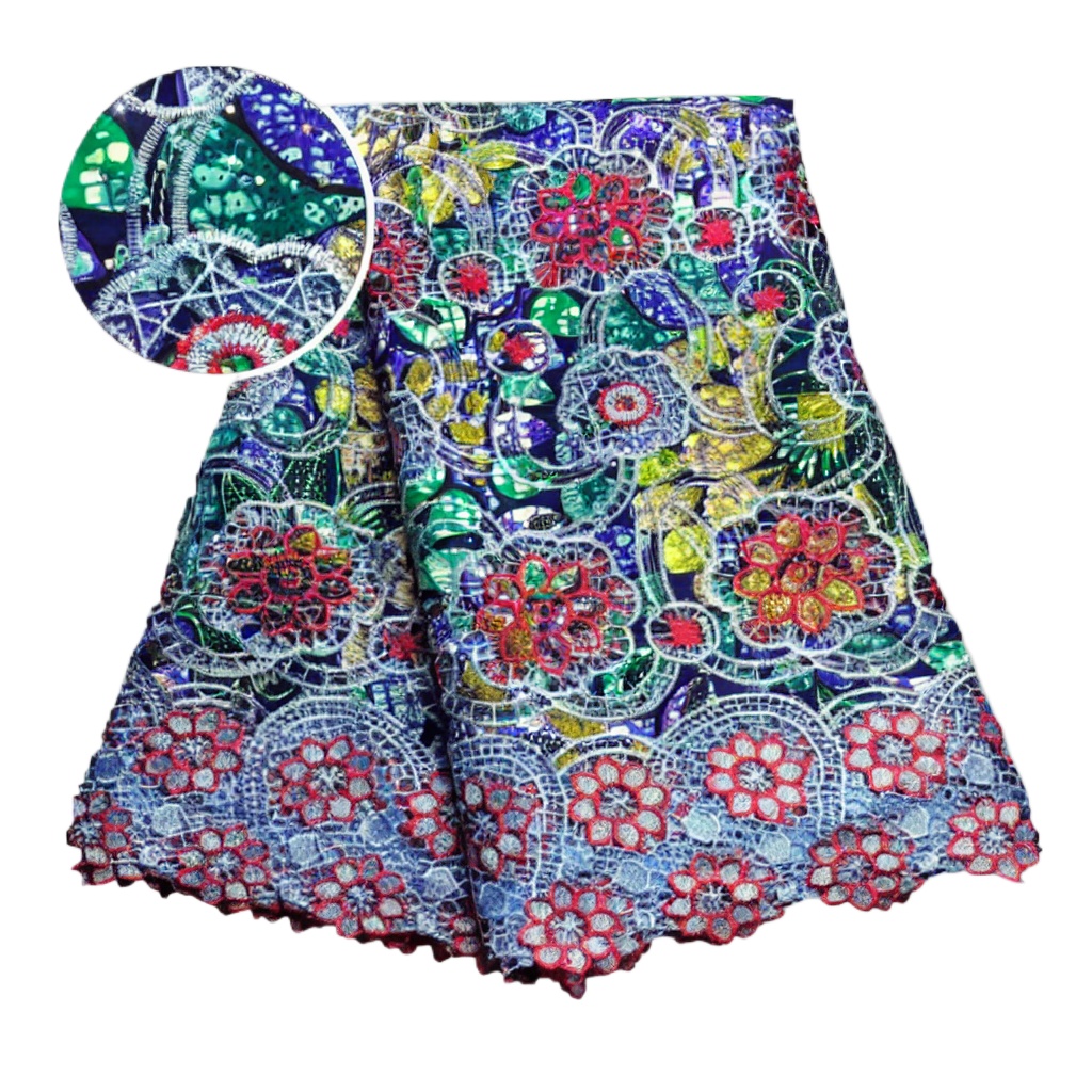 Kain Lace Lilin Afrika 100% Ka - Sewing Batik Fabric ulasan dan harga