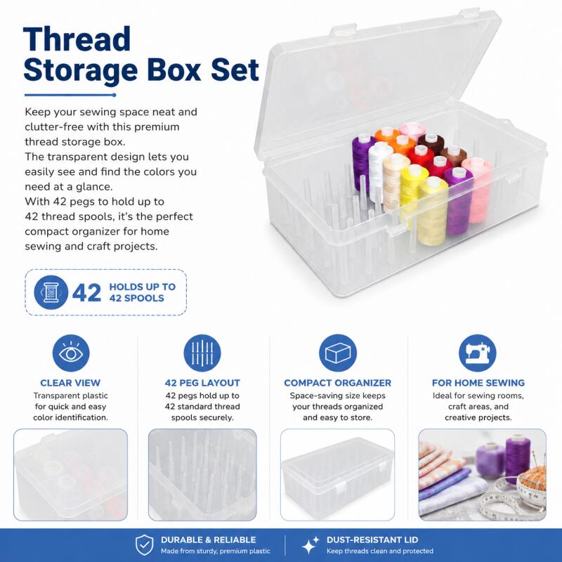 Kotak Penyimpanan Benang Jahit - Bobbin Organizer Box ulasan dan harga