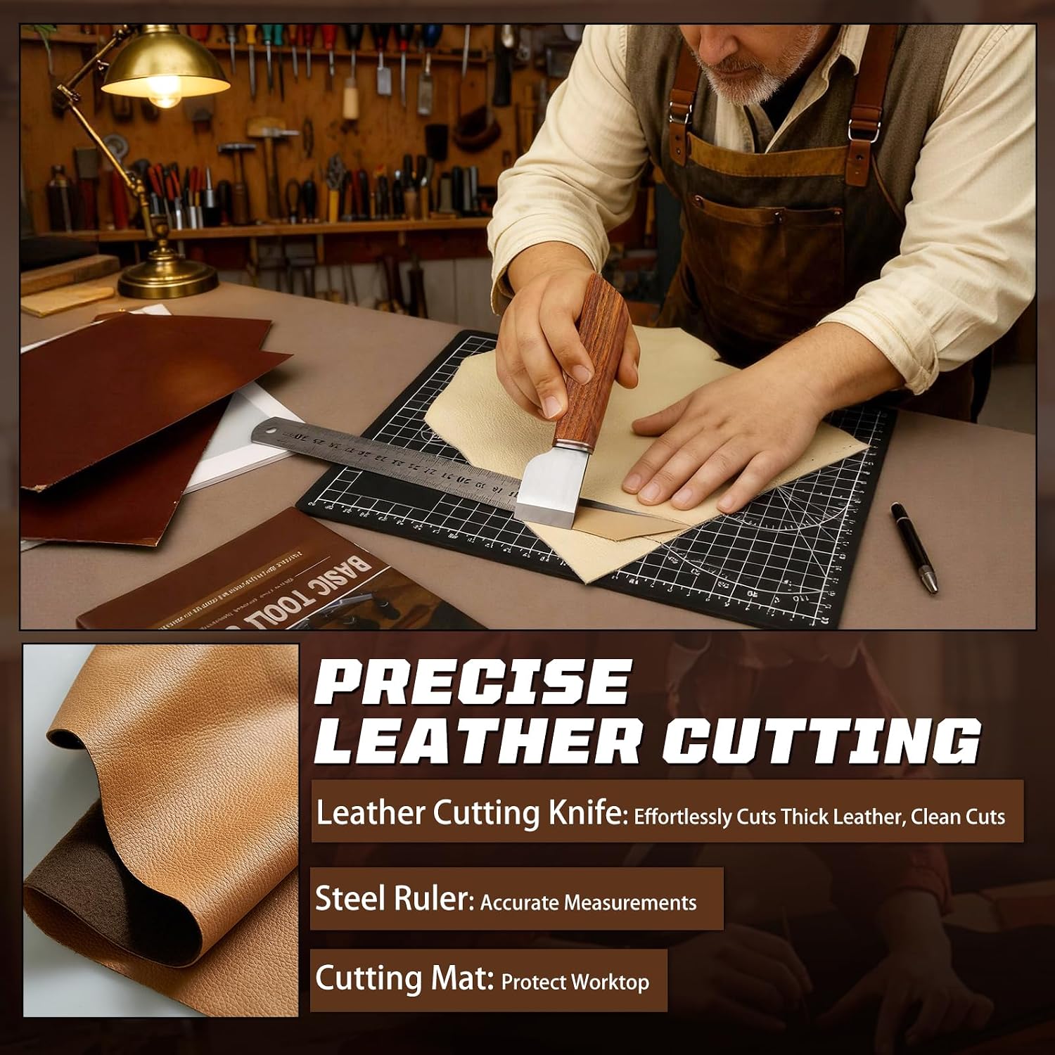 Perlengkapan Kerja Kulit, Pera - Sewing Custom ulasan dan harga