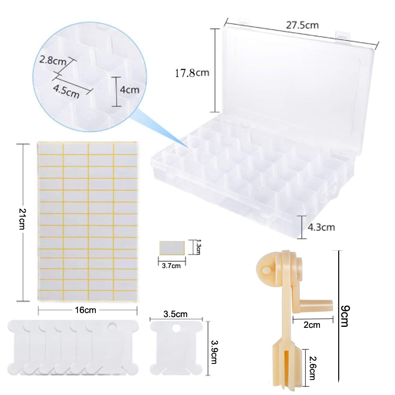 1/50/100/500 buah plastik seti - Bobbin Organizer Box ulasan dan harga