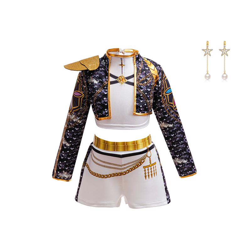 Jaket Crop Berumbai Emas Cetak - Sewing Jackets ulasan dan harga