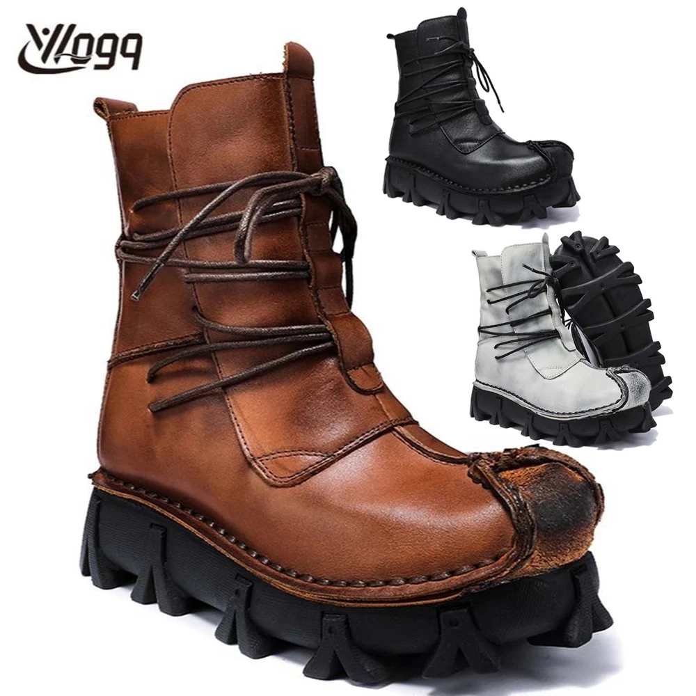 Sepatu bot kulit asli pria, sn - Sewing Latex ulasan dan harga